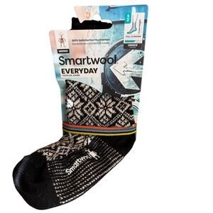 SmartWool Everyday Merino Wool Crew Socks Snowflake Print S